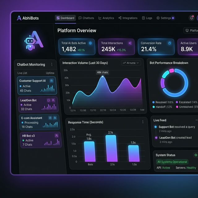 AbhiBots Dashboard UI